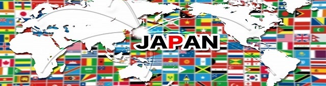 World map Japan